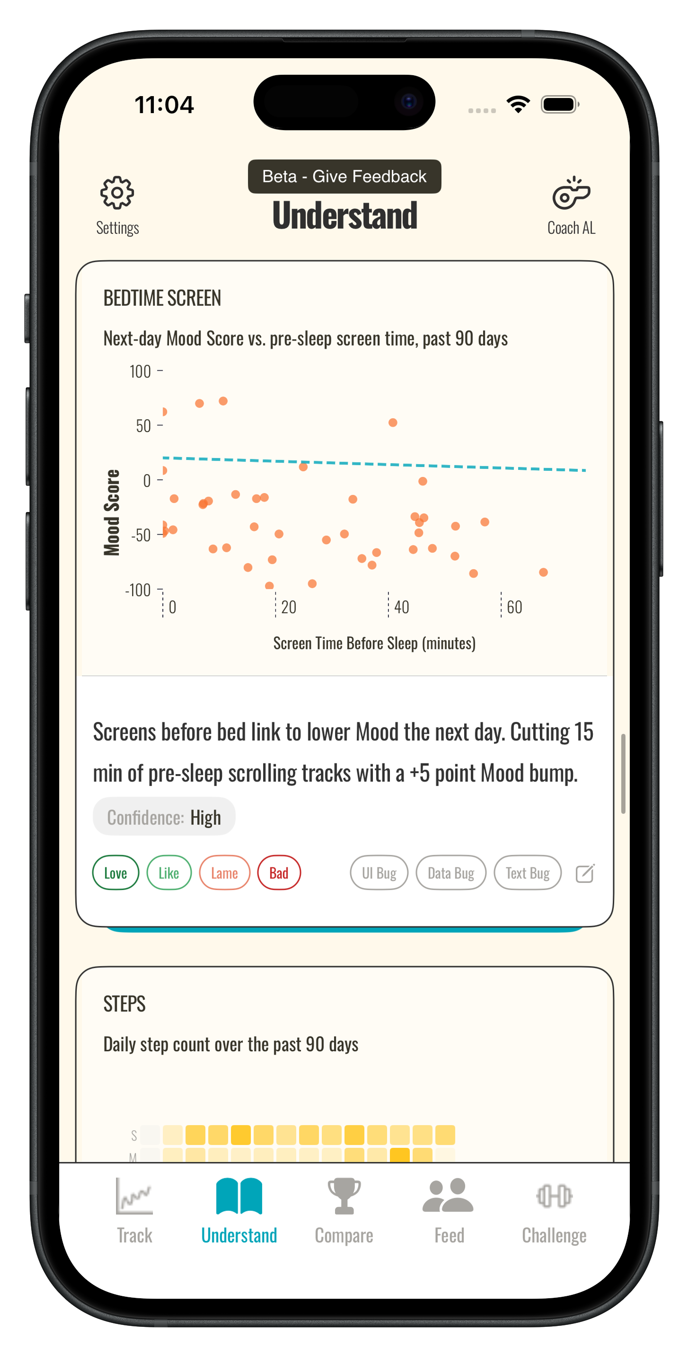 Altu app — personalized insights