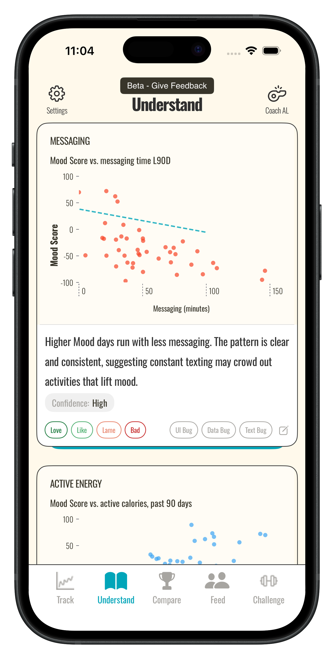 Altu insights screen